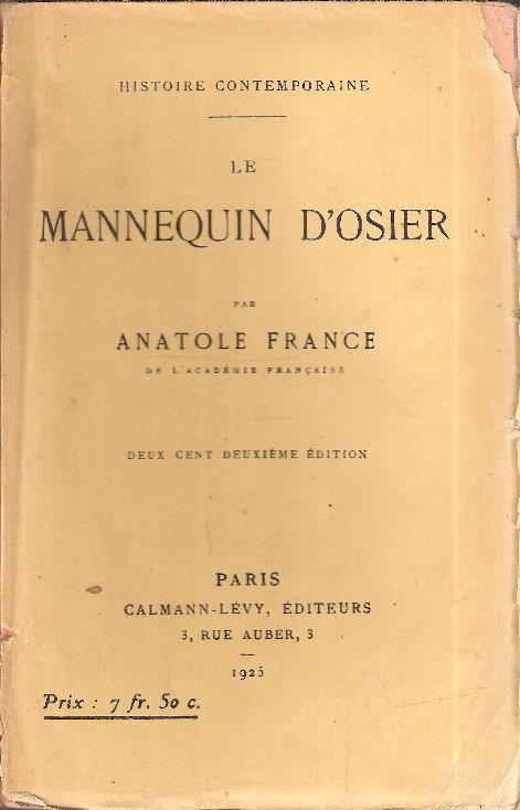 Le Mannequin D'osier - Anatole France - copertina
