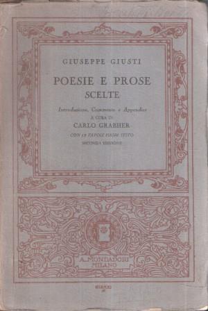 Poesie E Prose Scelte - Giuseppe Giusti - copertina