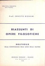 Riassunti Di Opere Filosofiche Boutroux Della Contingenza Delle Leggi Della Natura