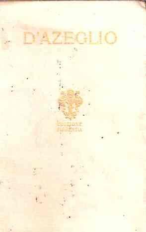 I Miei Ricordi - Massimo D'Azeglio - copertina