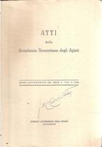 Atti Della Accademia Roveretana Degli Agiati Serie V Vol. V