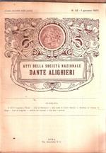 Atti Della Società Nazionale Dante Alighieri Annata Completa 1922