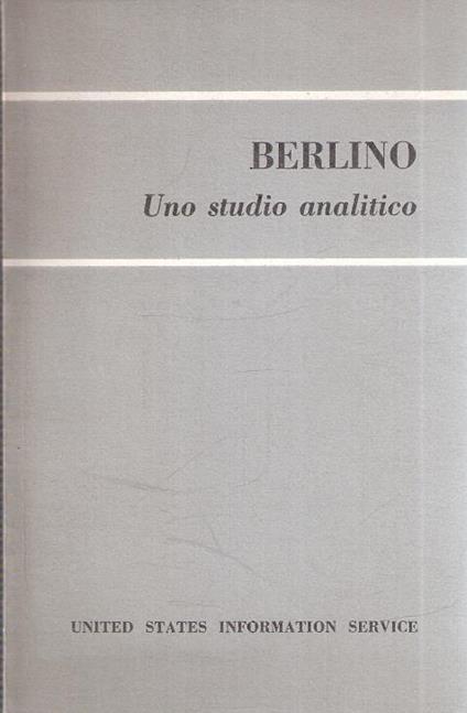 Berlino Uno Studio Analitico - copertina
