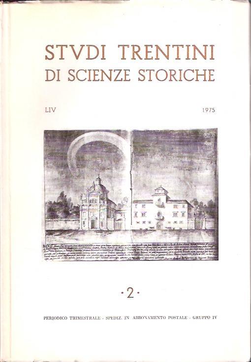 Studi Trentini Di Scienze Storiche 2. Liv/75 - copertina