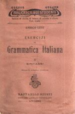Esercizi Di Grammatica Italiana Vol.Ii Sintassi