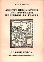 Aspetti Della Storia Dei Movimenti Religiosi In Italia