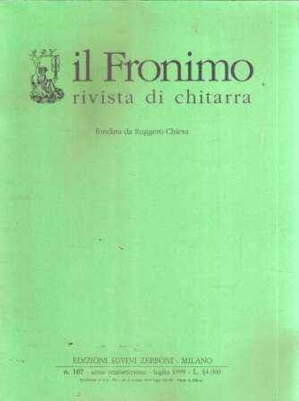 Il Fronimo Rivista Di Chitarra N. 107 - Ruggero Chiesa - copertina