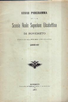Xxviii Programma dell'i.R. Scuola Reale Superiore Elisabettina - copertina