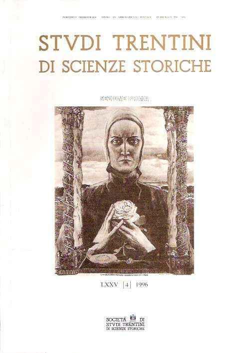 Studi Trentini Di Scienze Storiche - Sezione Prima - N. Lxxviii/2000 - copertina