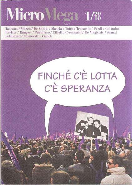 Micromega 1/2010 Finche' C'E' Lotta C'E' Speranza - copertina