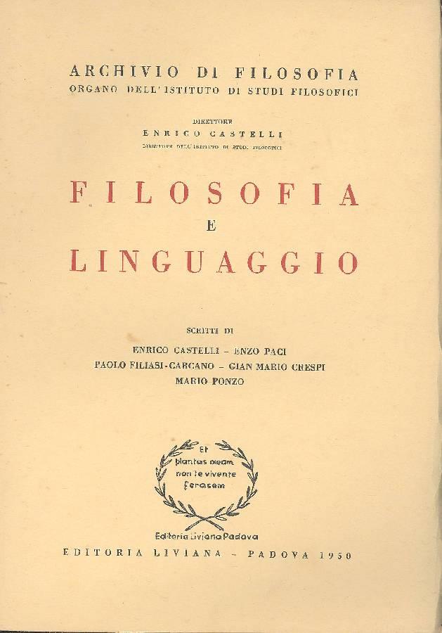 Filosofia e linguaggio