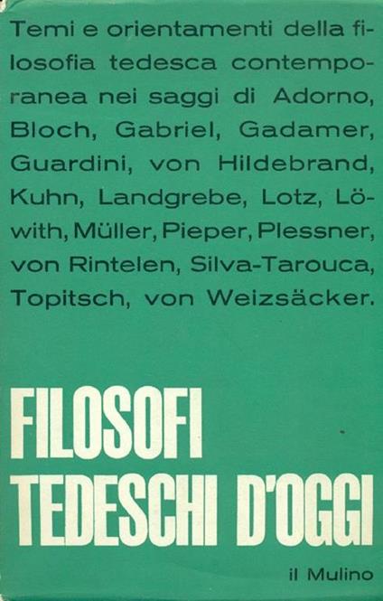 Filosofi tedeschi d'oggi - copertina
