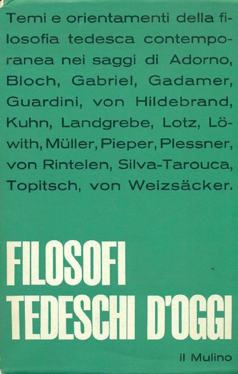 Filosofi tedeschi d'oggi - copertina