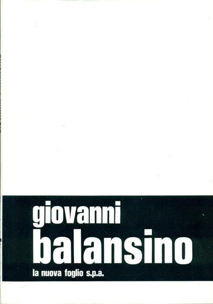 Giovanni Balansino - copertina