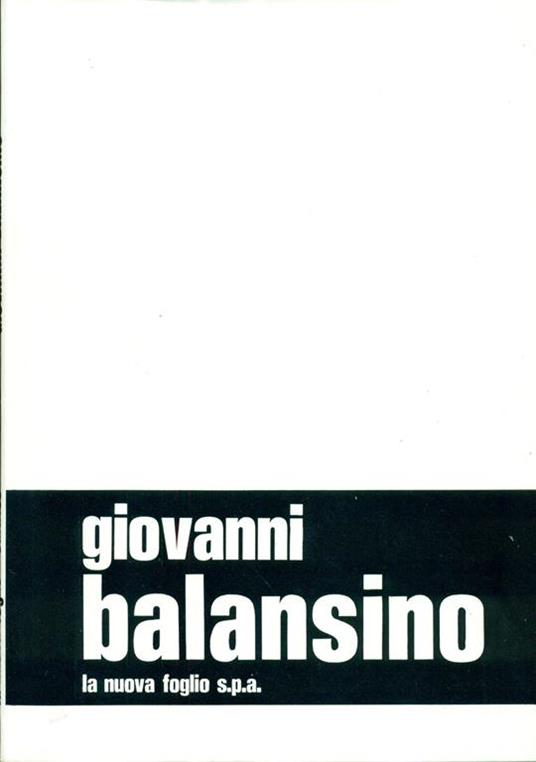 Giovanni Balansino - copertina