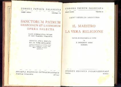 Il maestro. La vera religione - Agostino (sant') - copertina