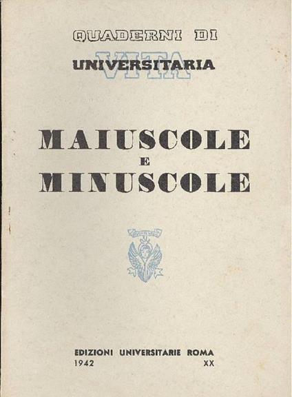 Maiuscole e minuscole - copertina