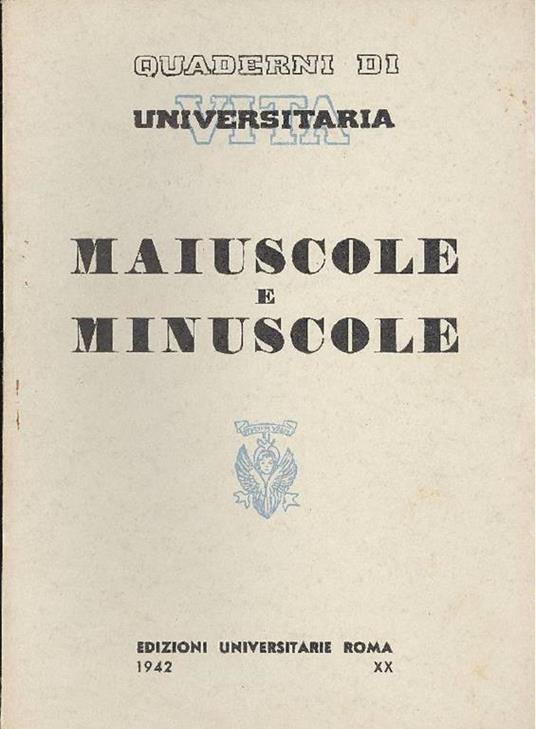 Maiuscole e minuscole - copertina