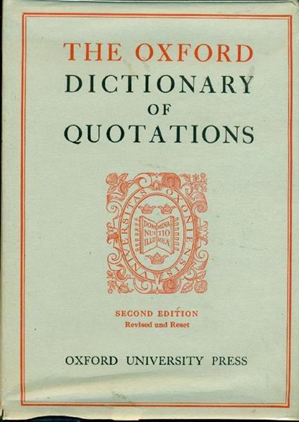 The Oxford dictionary of quotations - copertina