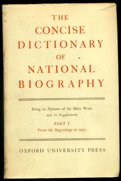 The Dictionary of National Biography - copertina