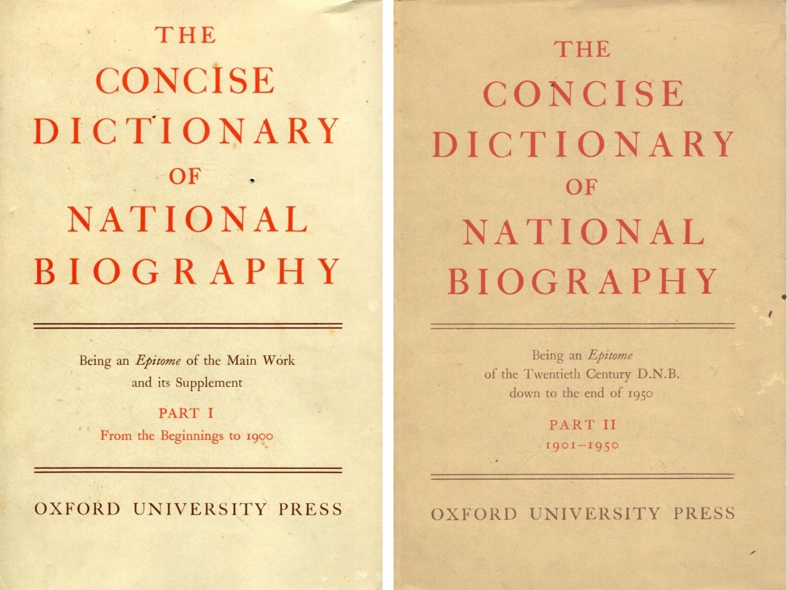 The Dictionary of National Biography