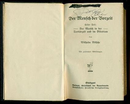 Der mensch der vorzeit. Unsere honigbiene. Die vererbung. Kriechtiere und lurche deutschlands. D - copertina