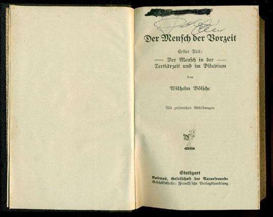 Der mensch der vorzeit. Unsere honigbiene. Die vererbung. Kriechtiere und lurche deutschlands. D - copertina