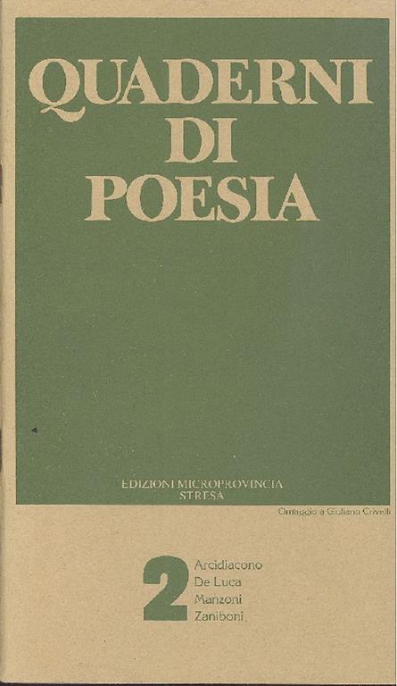 Quaderni di poesia - copertina