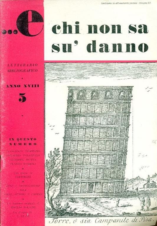 E chi non sa sù danno. Maggio 1949, Anno XVIII, N. 5 - copertina