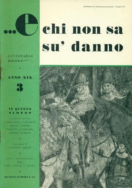 E chi non sa sù danno. Marzo 1950, Anno XIX, N. 3 - copertina