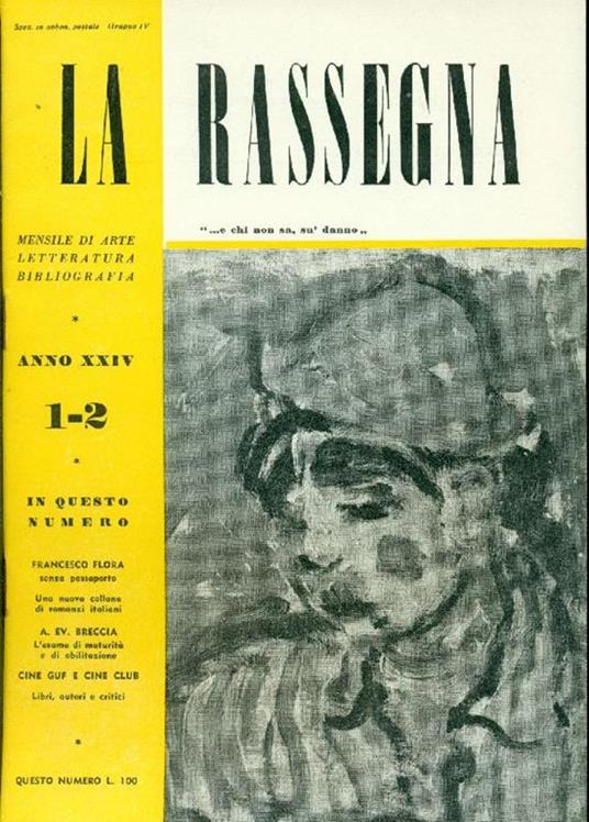 La Rassegna. Gennaio-Febbraio 1955, Anno XXIV, N. 1-2 - copertina