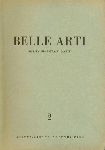 Belle Arti. Anno I, N.2, novembre-dicembre 1946 - copertina