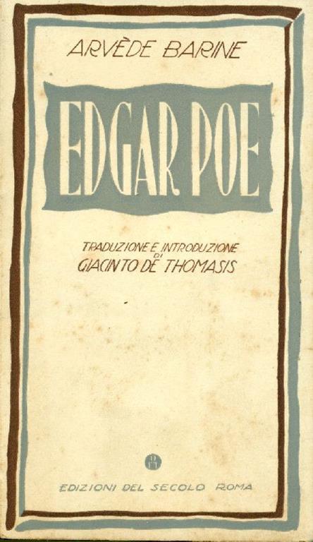 Edgar Poe - copertina