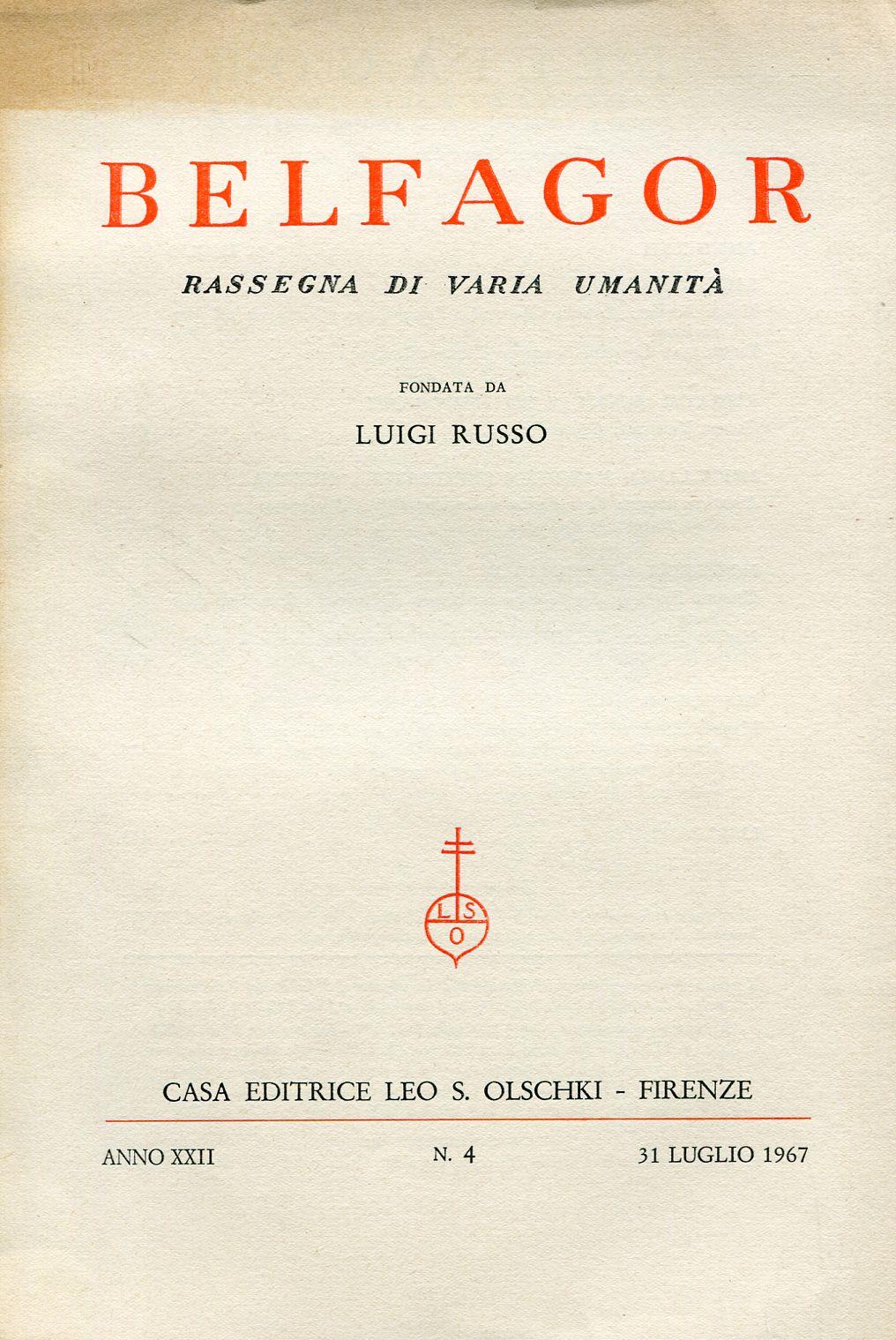 Belfagor. Luglio 1967