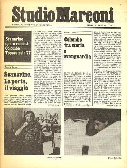 Studio Marconi. Marzo 1977, N. 1 - copertina