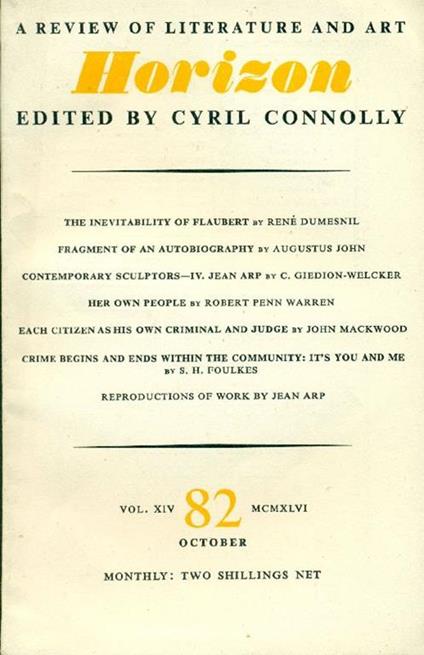 Horizon. October 1946, No. 82 - copertina