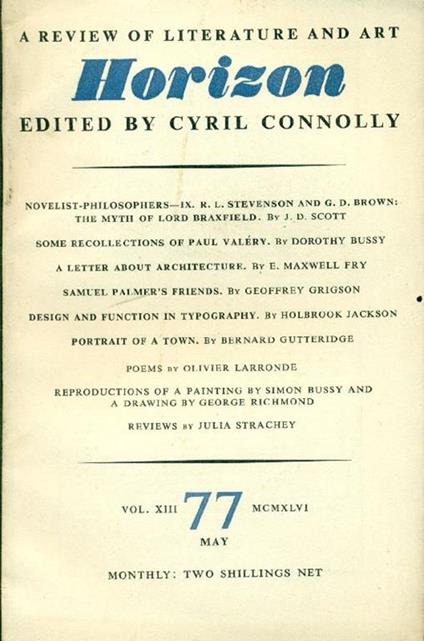 Horizon. May 1946, No. 77 - copertina