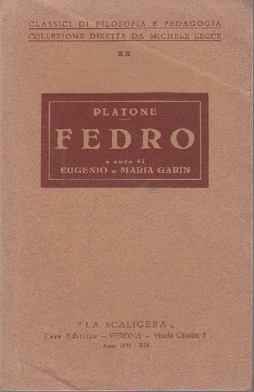 Fedro - Platone - copertina