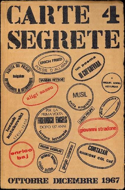 Carte Segrete. Ottobre. Dicembre 1967 - copertina