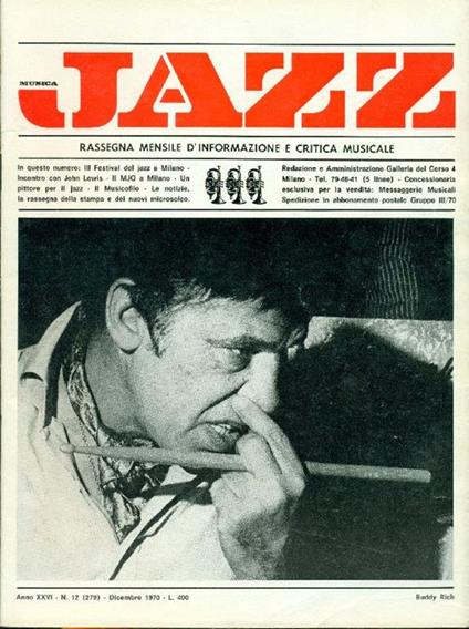 Musica Jazz. Dicembre 1970 - copertina