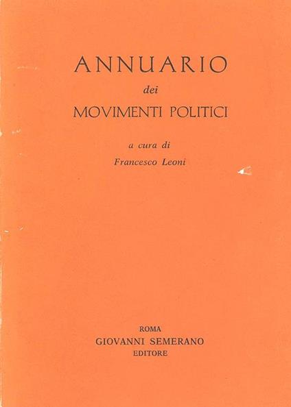 Annuario dei movimenti politici - copertina