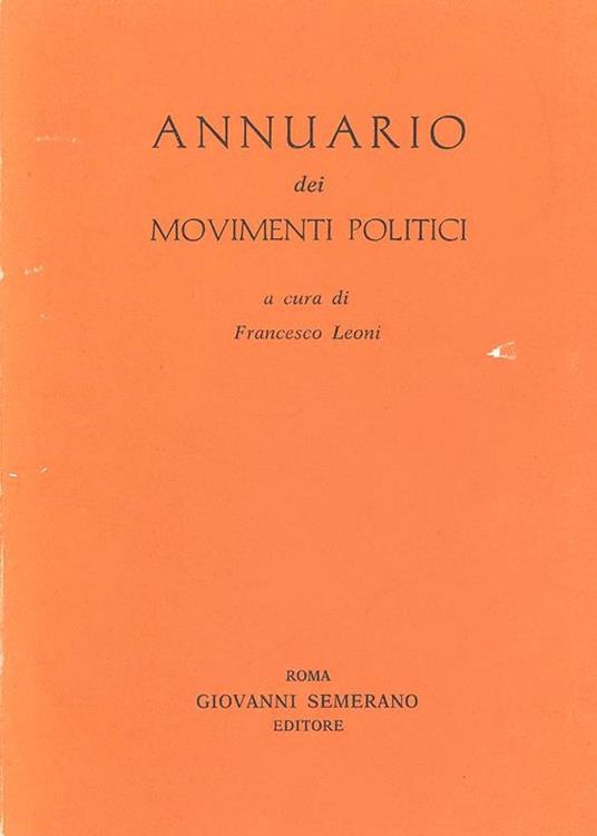 Annuario dei movimenti politici - copertina