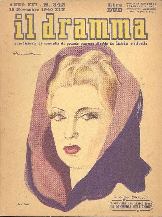 Il Dramma. Novembre 1940. N. 342 - copertina