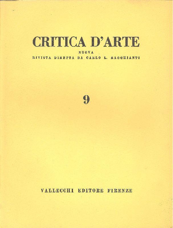 Critica d'Arte. Maggio 1955. N. 9