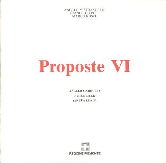 Proposte VI - copertina
