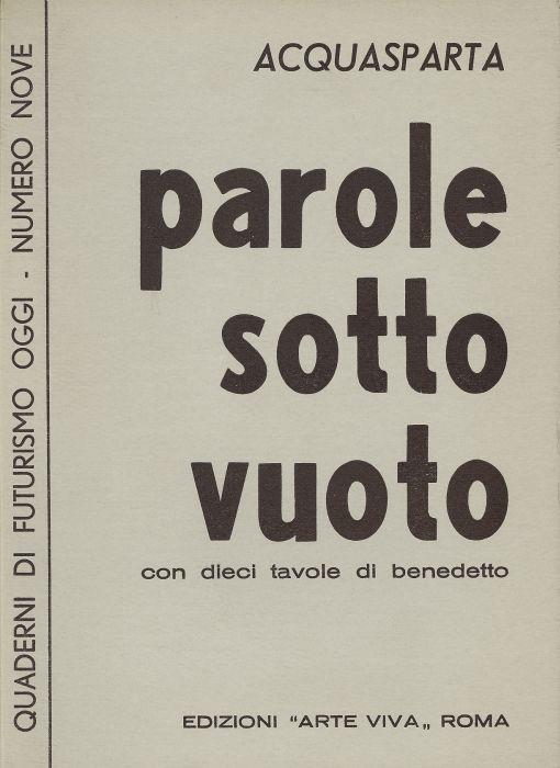 Parole sotto vuoto - copertina