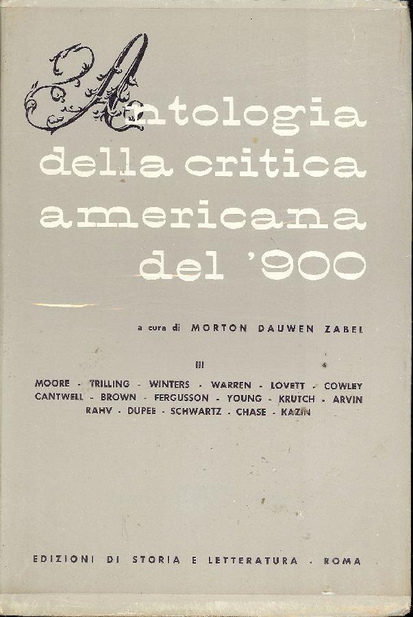 Antologia della critica americana del Novecento. Volume III