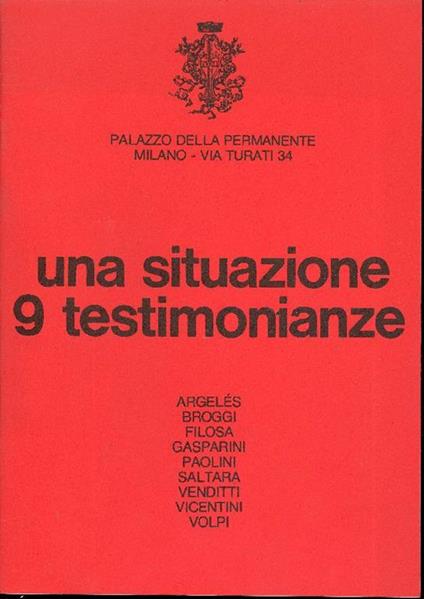 Una situazione 9 testimonianze - copertina