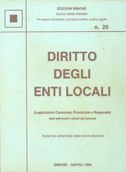 Diritto degli Enti Locali - copertina
