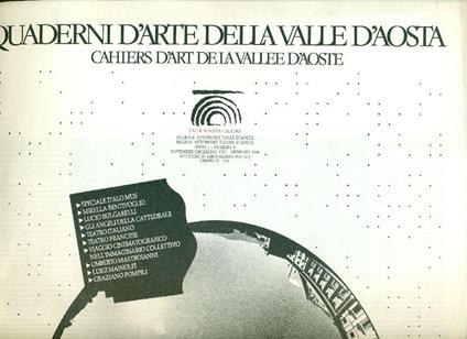 Quaderni d'arte della Valle d'Aosta. Novembre/Dicembre 1987 - N.4 - copertina